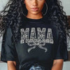 delicate lace mama black short sleeve tee - stylish lace