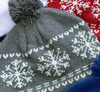 Cotton knit Snowflake knit Hat