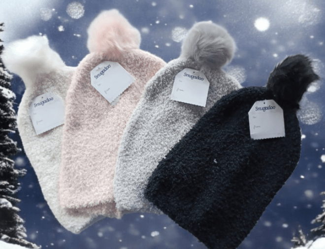 Acrylic Hat Snuggle Warm cozy soft winter hats with pompom in various colors