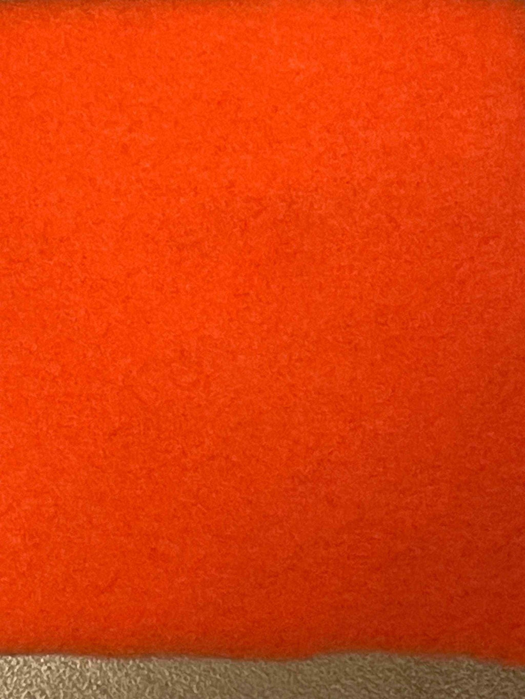 Orange soft fleece neck warmer made from 100% alpine fleece for asthma patients and cold weather protection